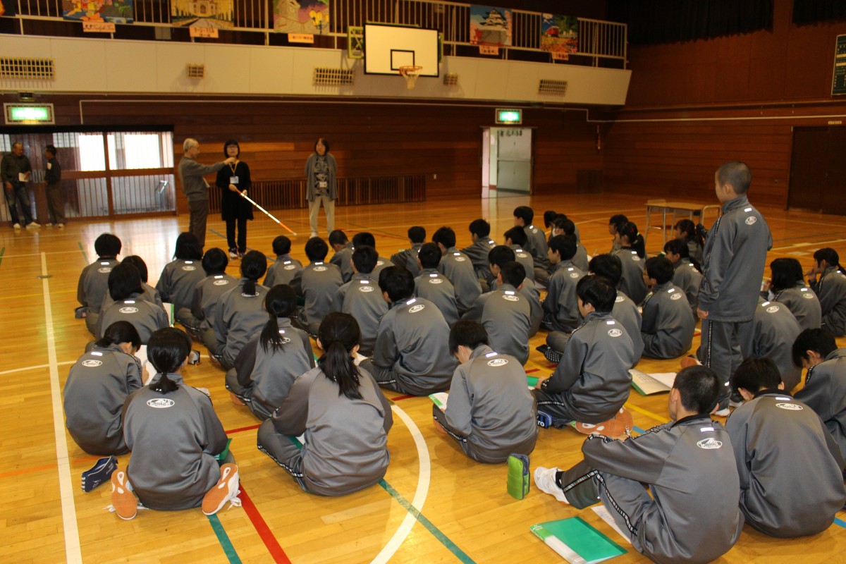 富丘中学校 福祉の授業】手話・点字・視覚障がい者ガイドヘルプ・認知 